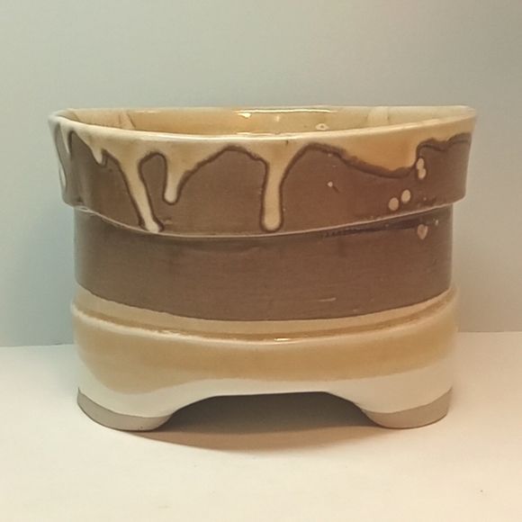 Large glazed artisan pottery planter. No flaws - Picture 2 of 7